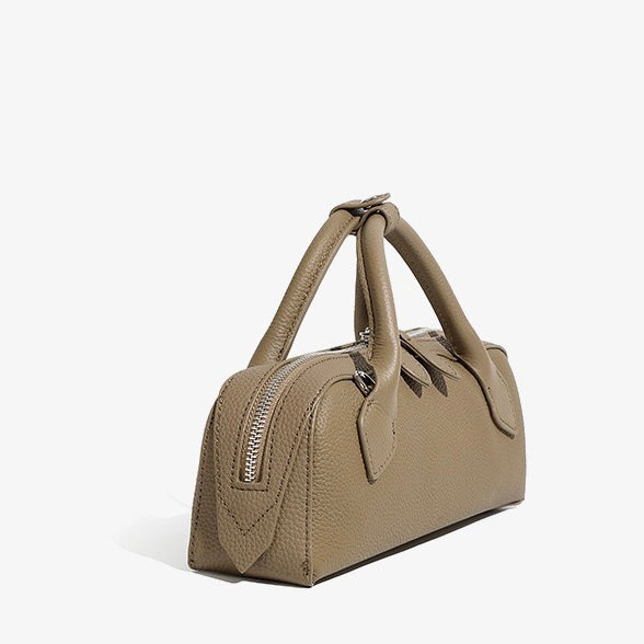 Top Grain Leather Elegant Baguette Handbag