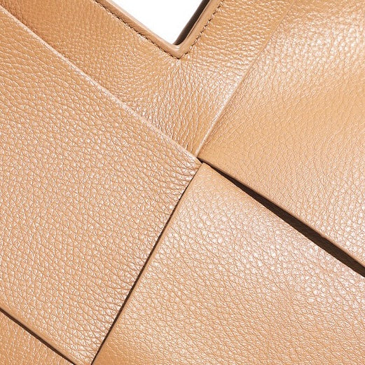 Sophisticated Women's Genuine Leather Woven Handbag