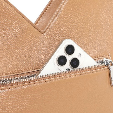 Sophisticated Women's Genuine Leather Woven Handbag