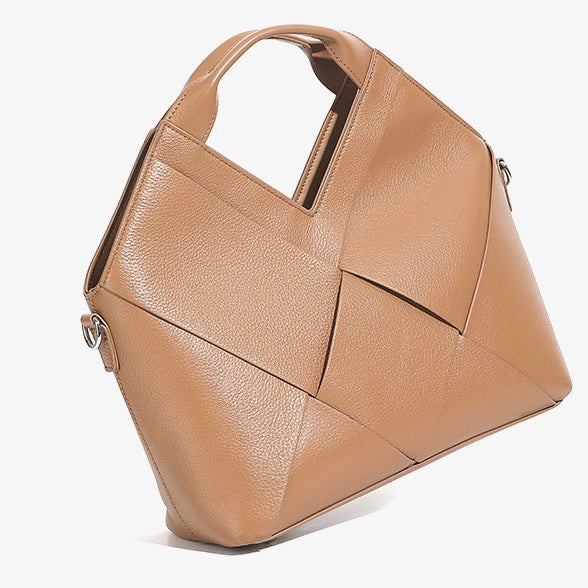 Sophisticated Women's Genuine Leather Woven Handbag