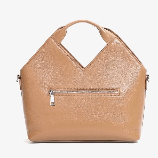 Sophisticated Women's Genuine Leather Woven Handbag