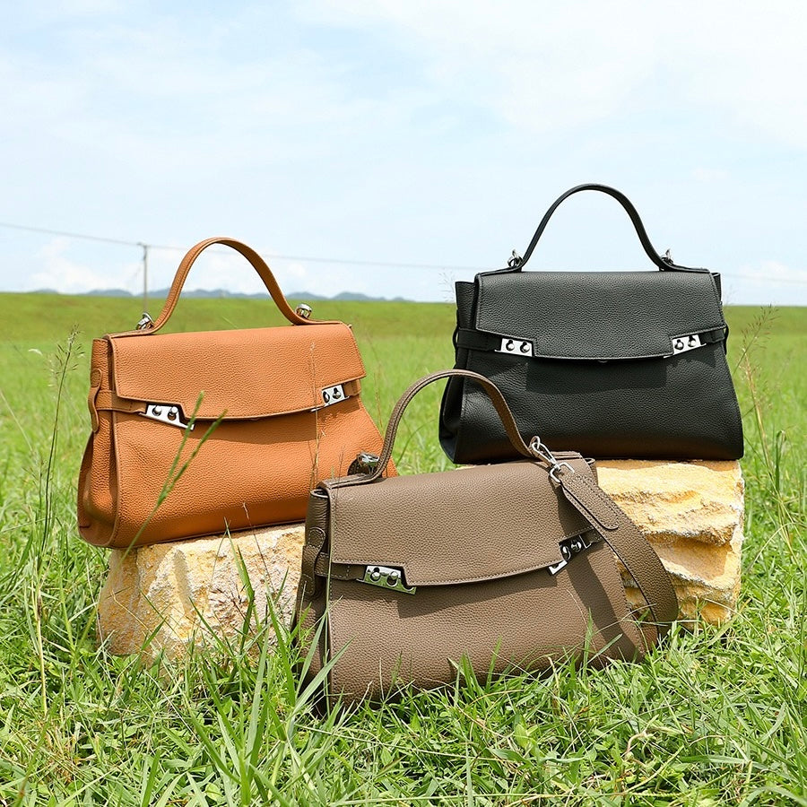 Elegant Women's Genuine Leather Large Capacity Tote Bag