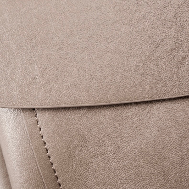 Maillard Elegance Women's Genuine Leather Commuter Tote Bag