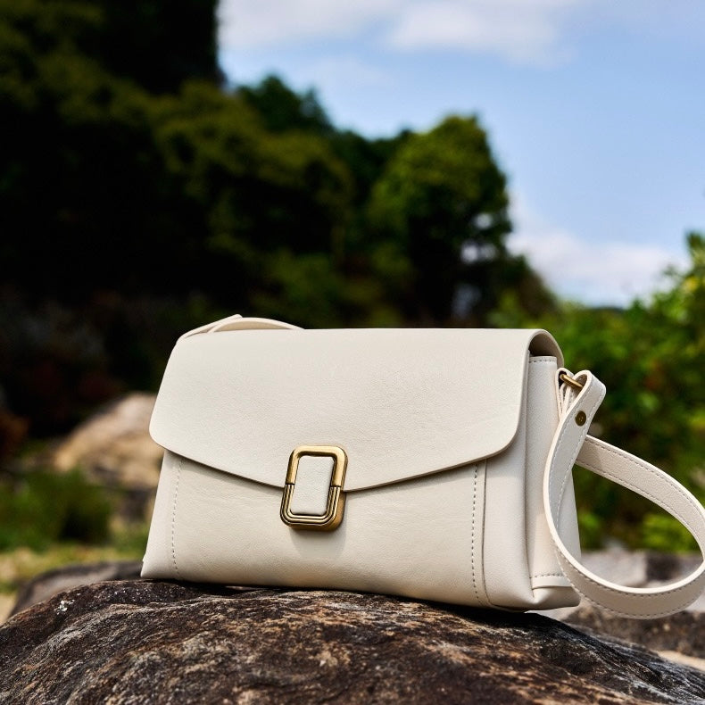 Maillard Elegance Women's Genuine Leather Commuter Tote Bag