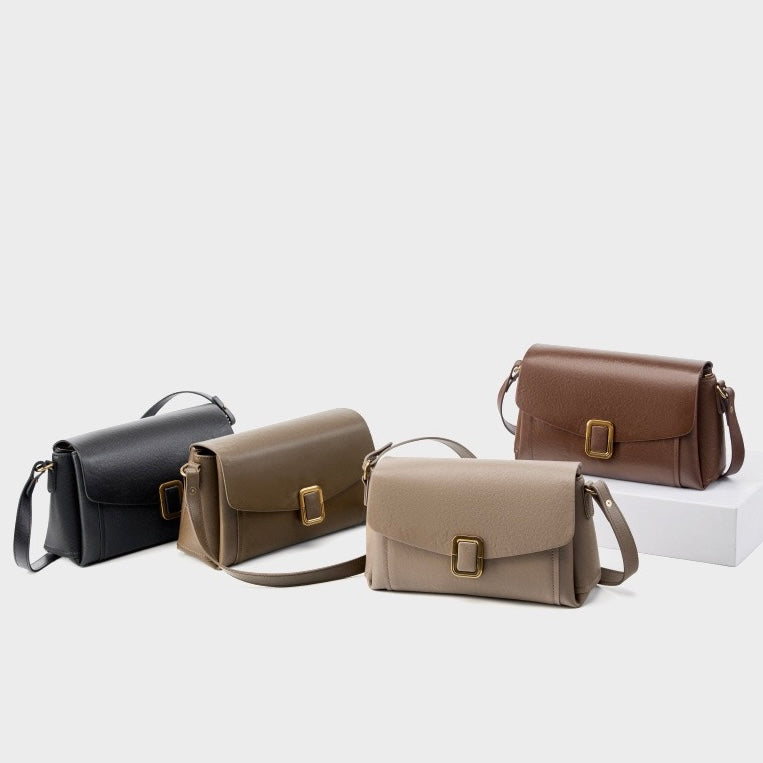 Maillard Elegance Women's Genuine Leather Commuter Tote Bag