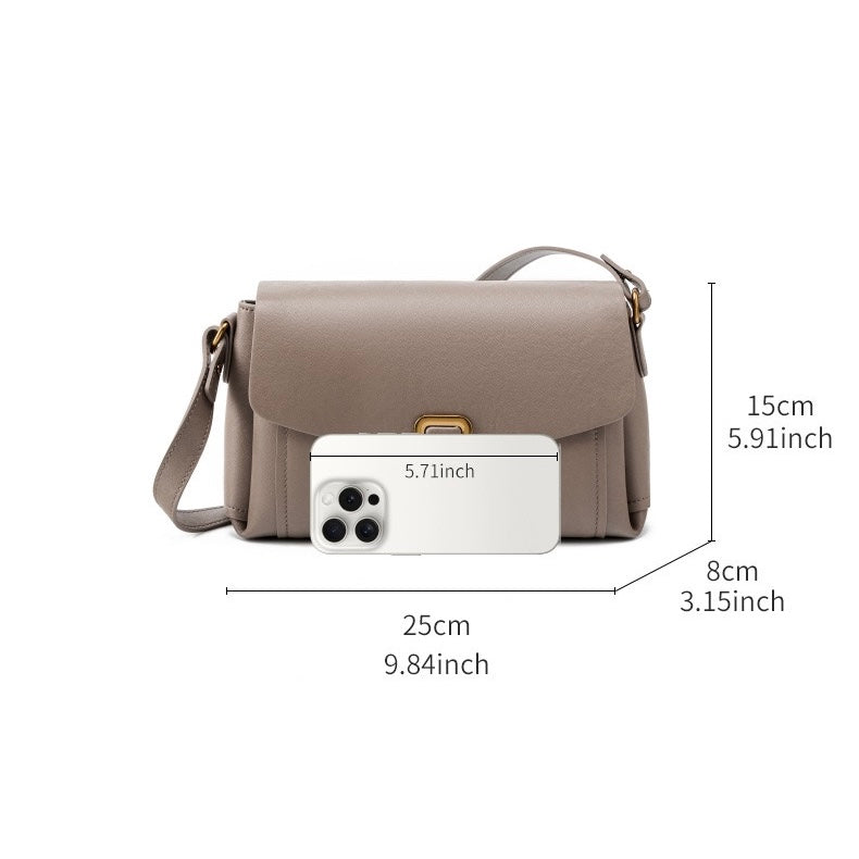 Maillard Elegance Women's Genuine Leather Commuter Tote Bag