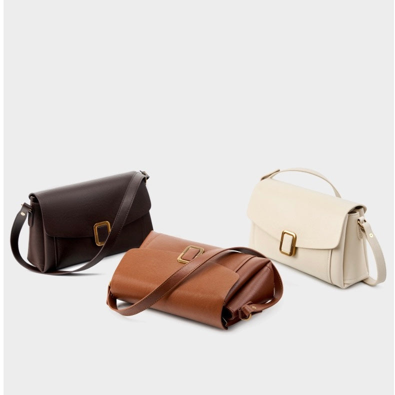 Maillard Elegance Women's Genuine Leather Commuter Tote Bag