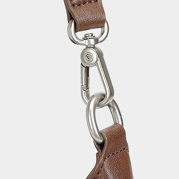 Braided-Handle Genuine Saddle Leather Hobo Bag for Refined Elegance