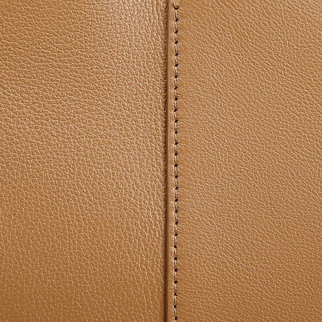 Genuine Leather Minimalist Arch-Handle Crossbody Bag