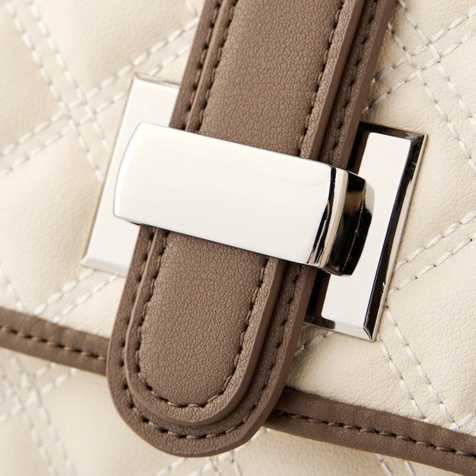 Luxe Quilted Genuine Leather Crossbody Bag for Everyday Elegance