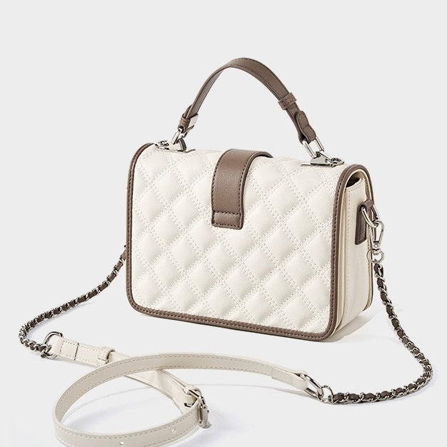 Luxe Quilted Genuine Leather Crossbody Bag for Everyday Elegance