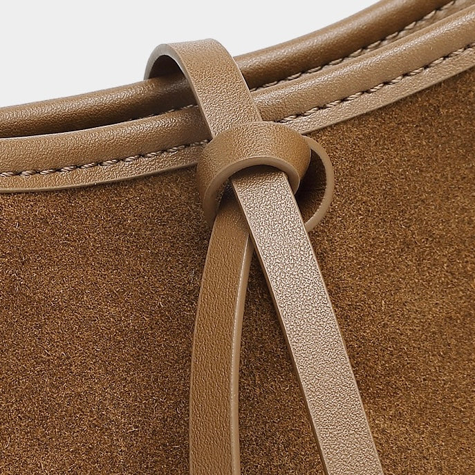 Retro Matte Cowhide Utility Shoulder Bag - Timeless Elegance in Leather