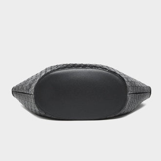 Woven Genuine Leather Commuter Bag for Women