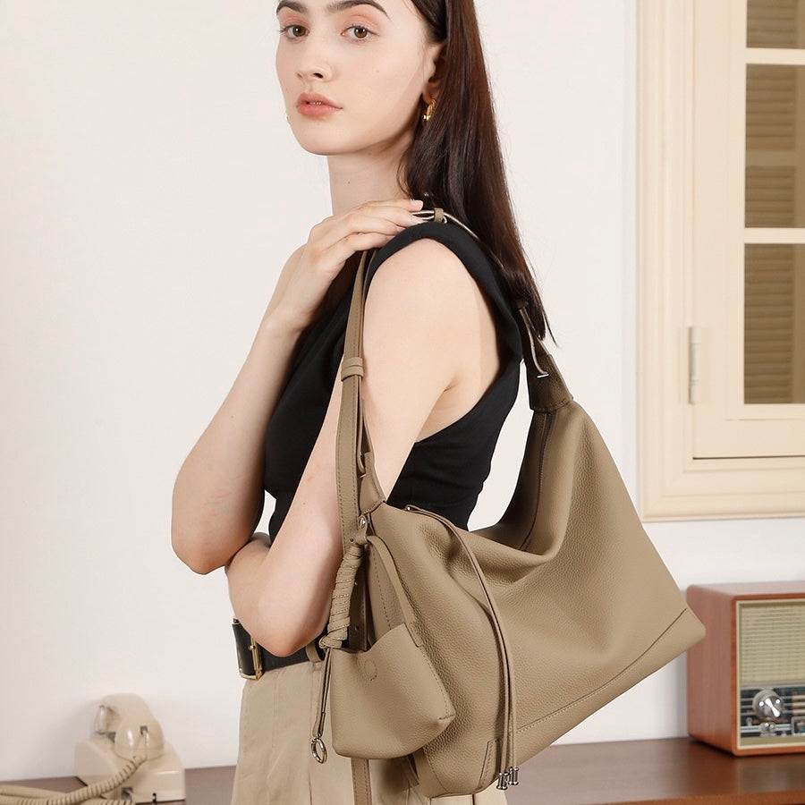 Elegant Minimalist Leather Commuter Tote Bag