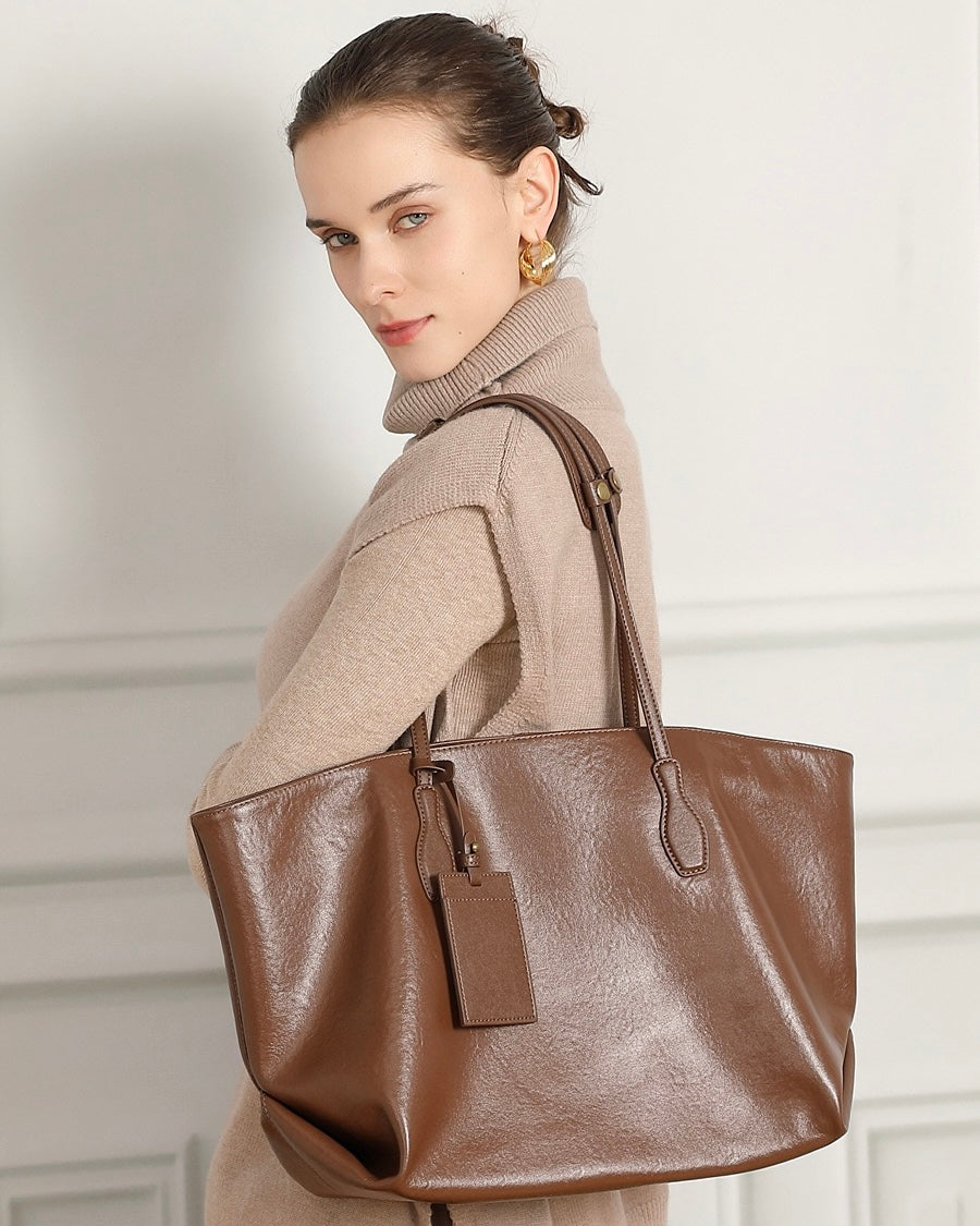 Signature Vintage Leather Tote: Elegance Meets Functionality