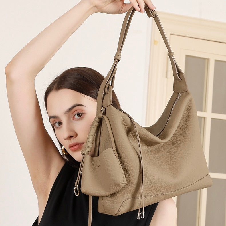 Elegant Minimalist Leather Commuter Tote Bag