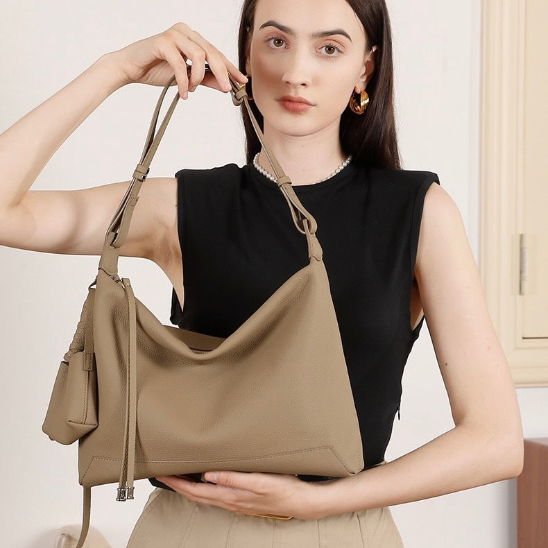Elegant Minimalist Leather Commuter Tote Bag