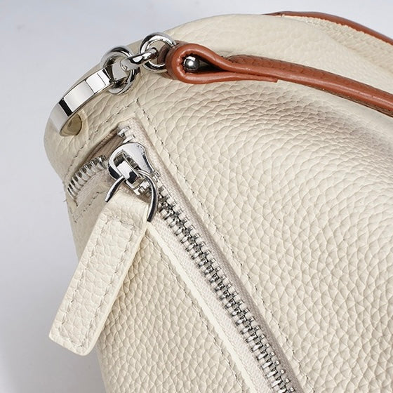 Luxurious Genuine Leather Crossbody Bag with Elegant Patchwork