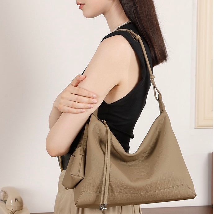 Elegant Minimalist Leather Commuter Tote Bag
