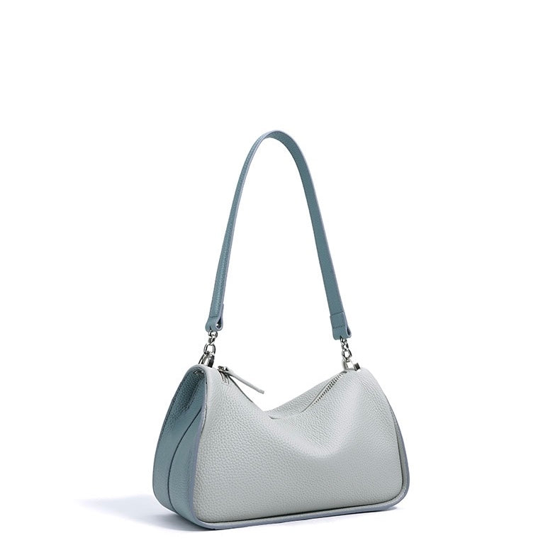 Luxurious Genuine Leather Crossbody Bag with Elegant Patchwork