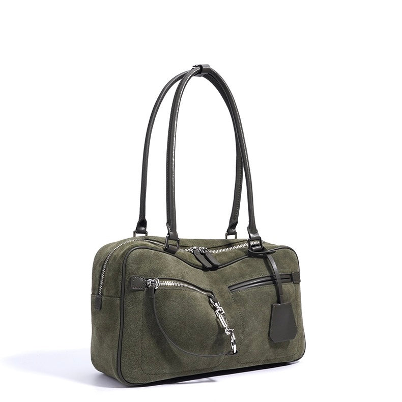 Women’s Matte Leather Vintage Pillow Tote – Elegant All-Day Companion