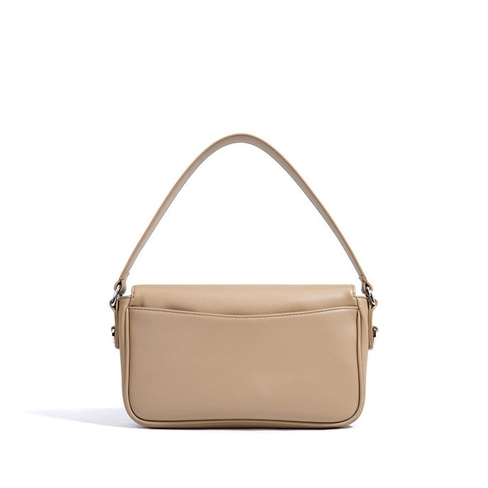 Genuine Leather Minimalist Square Shoulder Bag – Timeless Elegance