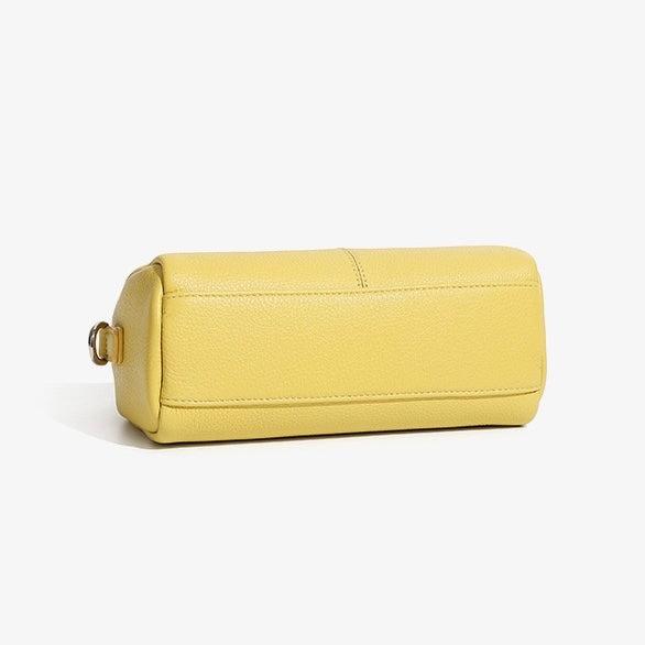 Top Grain Soft Cowhide Elegant Cylinder Clutch Bag
