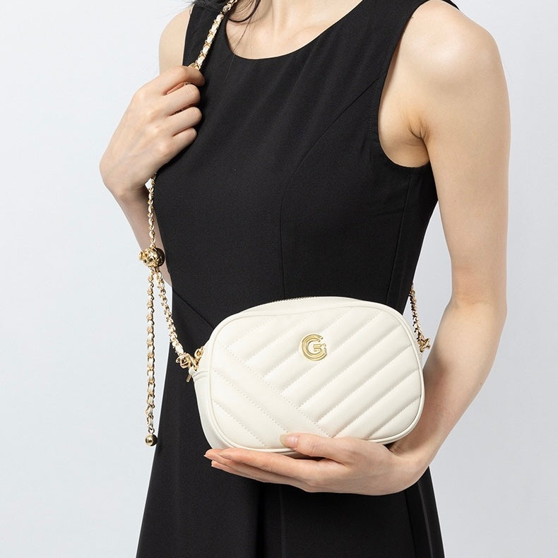 Elegant Genuine Leather Retro Round Bag