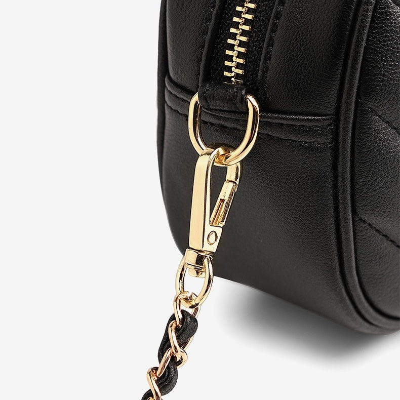 Elegant Genuine Leather Retro Round Bag