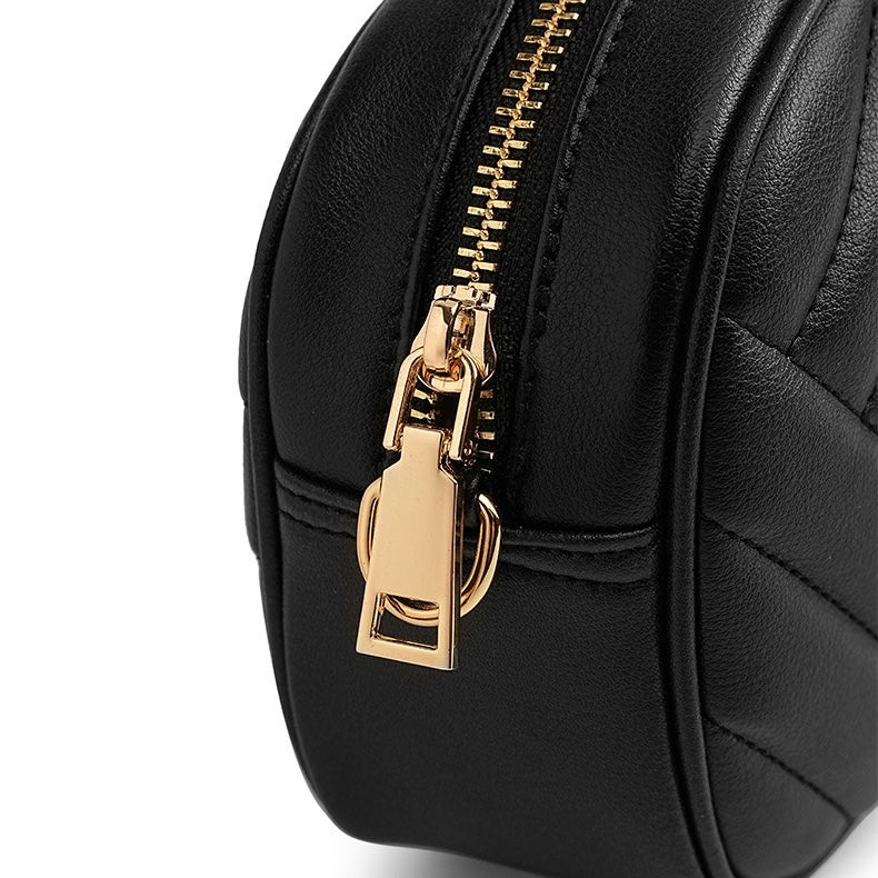 Elegant Genuine Leather Retro Round Bag