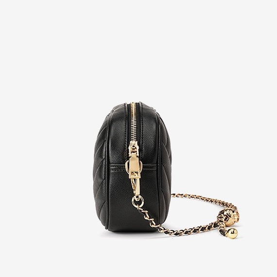 Elegant Genuine Leather Retro Round Bag