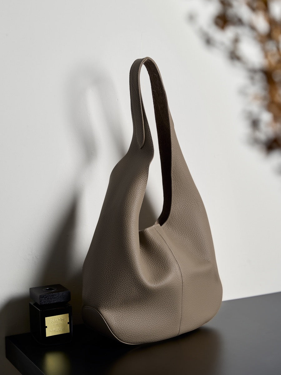 Luna Luxe Genuine Leather Hobo Tote Bag