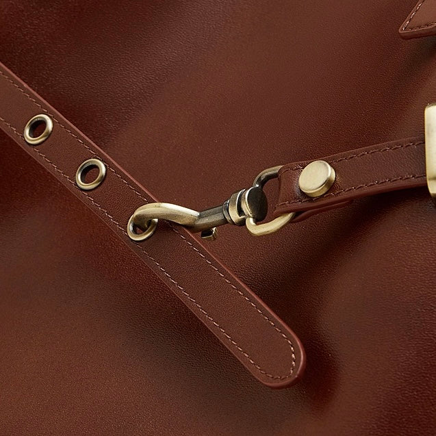 Elegant Genuine Leather Tote with Signature Lock Closure - Large Capacity