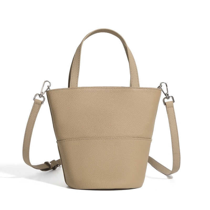 Exquisite Women's Genuine Leather Minimalist Crossbody Bucket Bag
