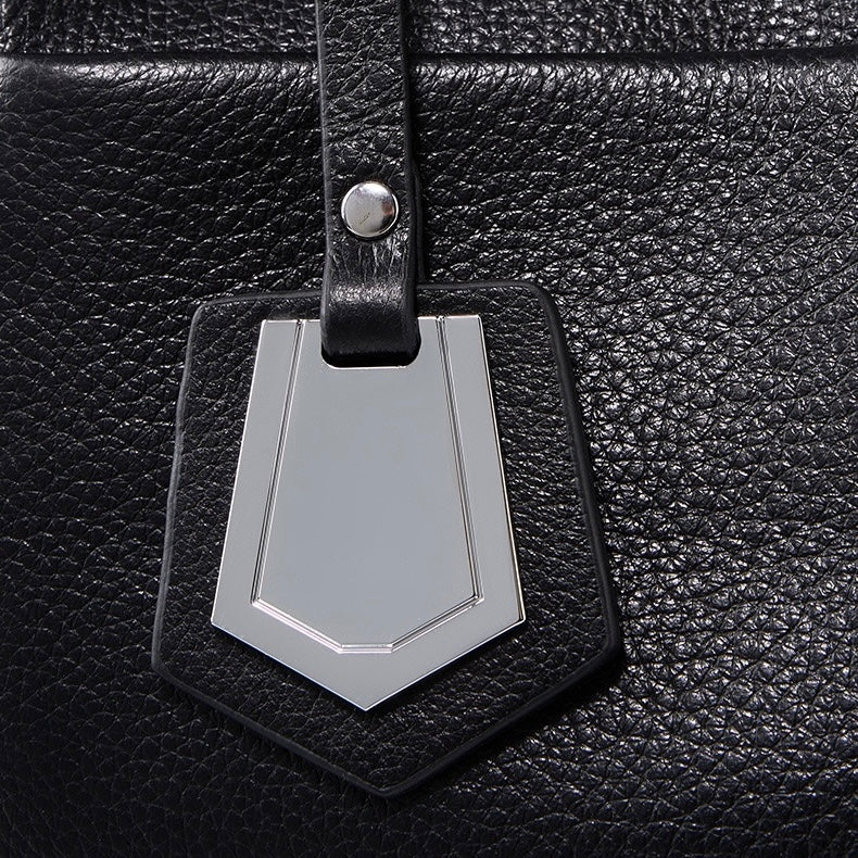 Elegant Genuine Leather Tote Bag – Versatile Large Capacity for Everyday Chic