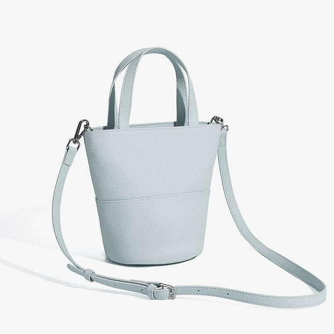 Exquisite Women's Genuine Leather Minimalist Crossbody Bucket Bag