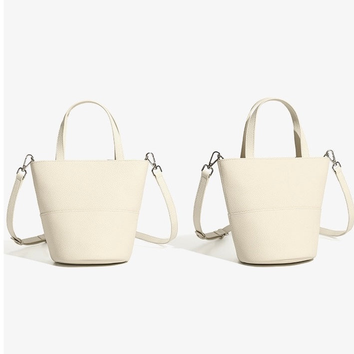 Exquisite Women's Genuine Leather Minimalist Crossbody Bucket Bag