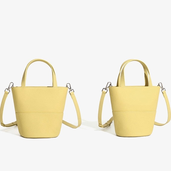 Exquisite Women's Genuine Leather Minimalist Crossbody Bucket Bag