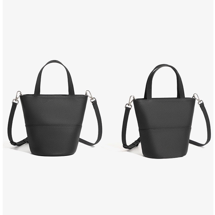 Exquisite Women's Genuine Leather Minimalist Crossbody Bucket Bag