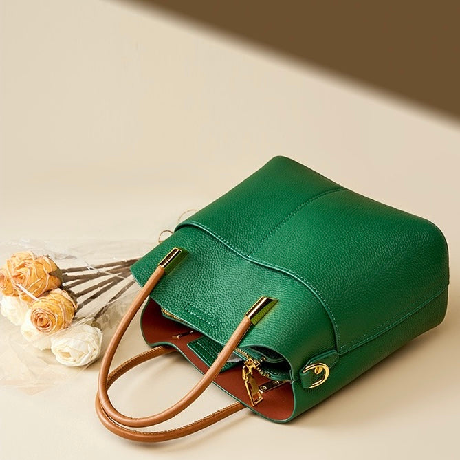 Elegant Genuine Leather Women's Crossbody Handbag