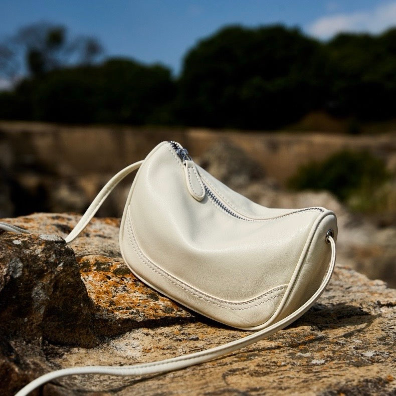 Elegant Genuine Leather Mini Crossbody Bag - Everyday Sophistication