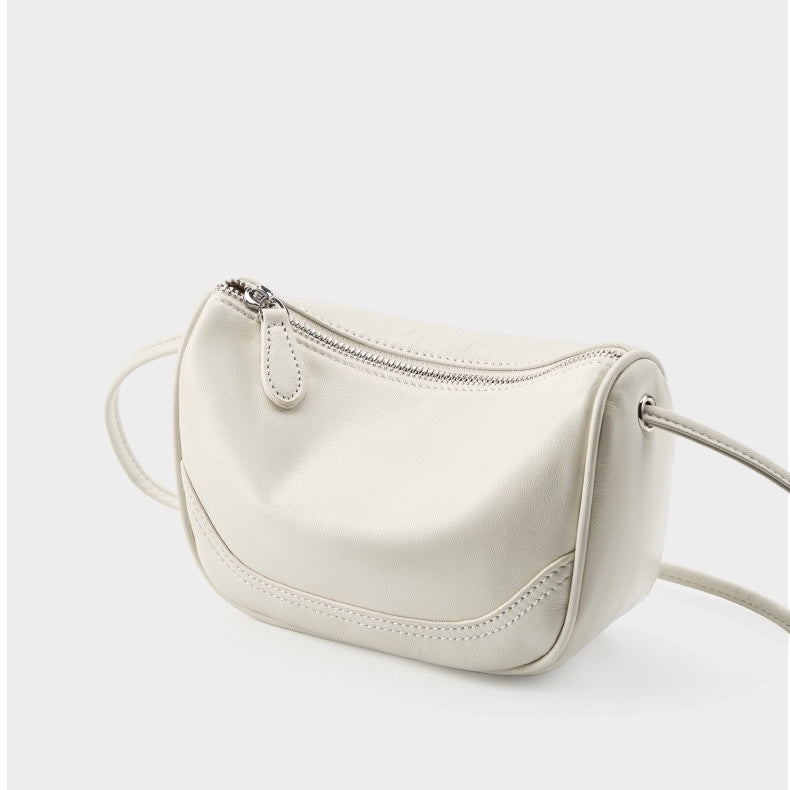 Elegant Genuine Leather Mini Crossbody Bag - Everyday Sophistication