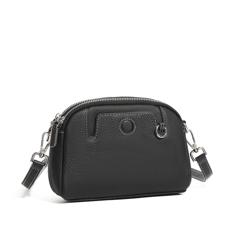 Genuine Cowhide Elegance: Versatile Crossbody Shoulder Bag