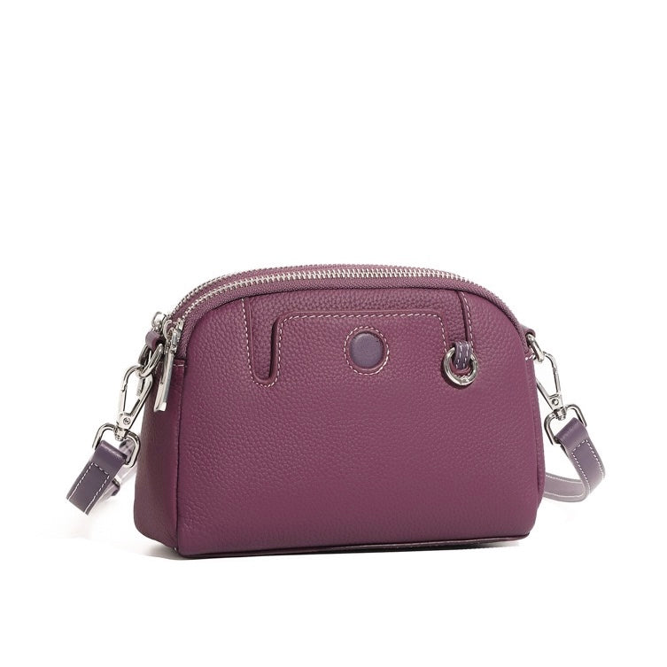 Genuine Cowhide Elegance: Versatile Crossbody Shoulder Bag