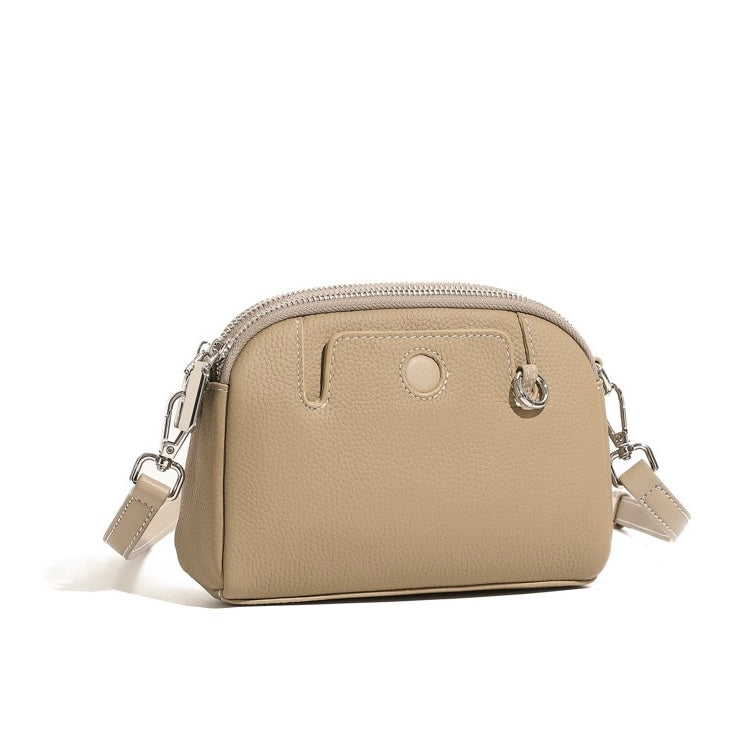Genuine Cowhide Elegance: Versatile Crossbody Shoulder Bag