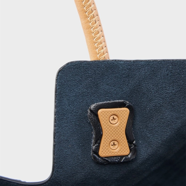 Genuine Leather Weaving Minimalist Shoulder Tote Bag