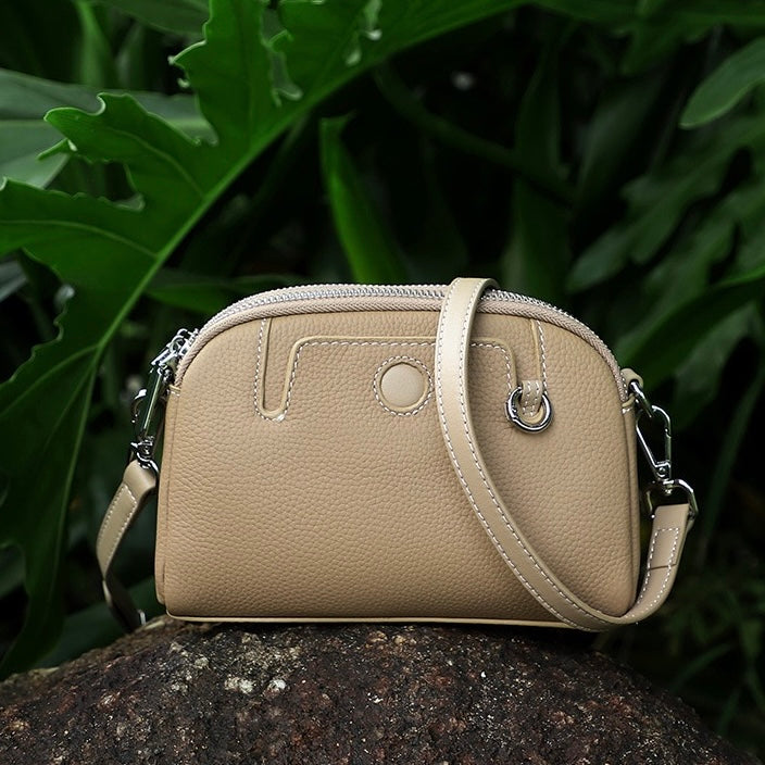 Genuine Cowhide Elegance: Versatile Crossbody Shoulder Bag