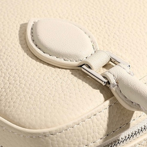 Elegant Leather Handheld Boston Bag