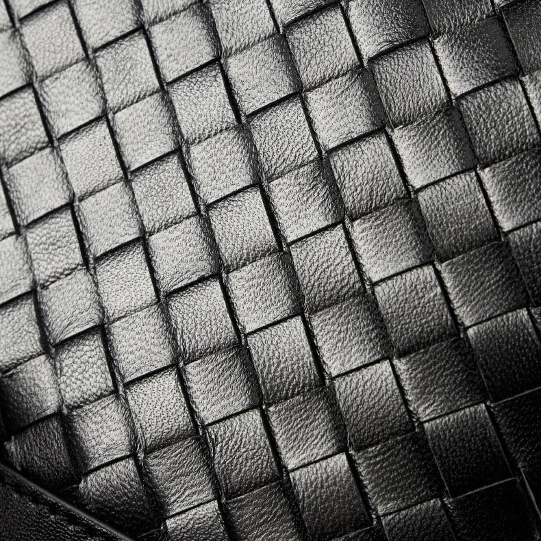 Genuine Sheepskin Woven Bucket Bag - Timeless Elegance for Everyday Chic