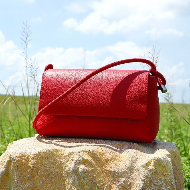 Multicolor Luxe Genuine Leather Compact Crossbody Bag